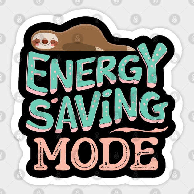 Energy saving mode Sticker by NomiCrafts